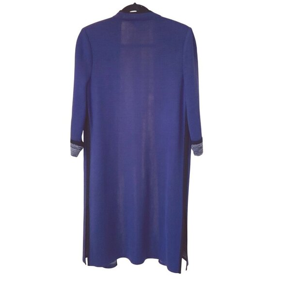 Misook women’s lightweight coat Navy/ Grey  36 Ch 38 H 38 Long - Picture 5 of 11